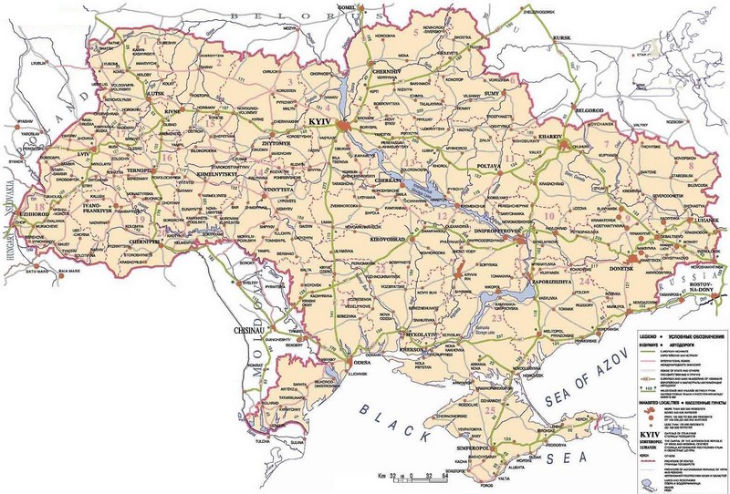 Карта украины орехов