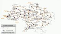 Карта магистральной сети передачи данных Украины