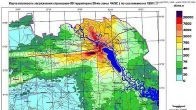 Карта плотности загрязнения стронцием-90 зоны ЧАЭС – 1997